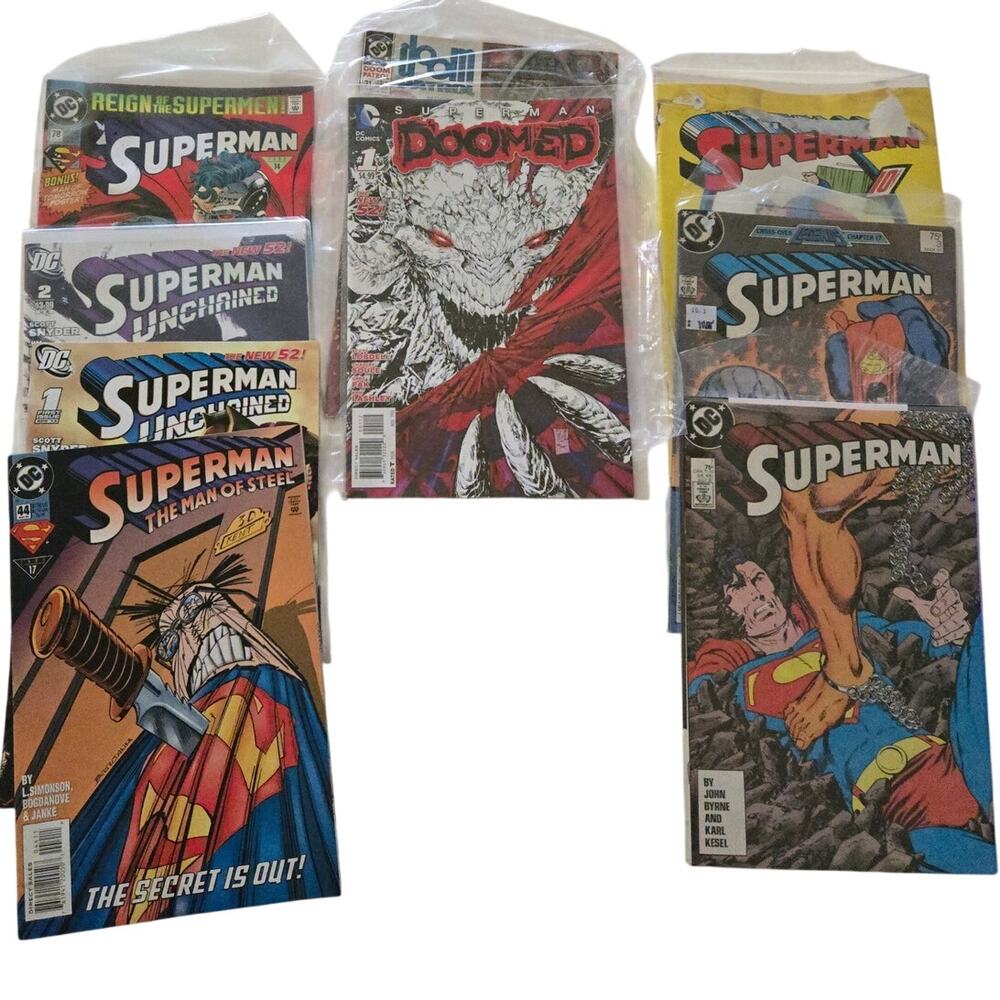 9-DC Comic Books 8-Superman (7-Good 1-Fair Condition) 1-Doom Patrol Good